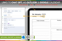 Load image into Gallery viewer, PROFESSIONAL'S Digital Planner, 2026 Daily Weekly, Monthly Planner, GoodNotes Planner, Undated Life Planner, iPad, SMART Apple links | COLORFUL
