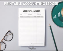 Load image into Gallery viewer, Printable Accounting Ledger for Small Businesses | Small Business Bookkeeping Template
