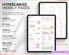 Load image into Gallery viewer, COLORFUL Weekly Digital Planner | 2024 Digital Planner, Life Planner &amp; Weekly Schedule | For iPad, GoodNotes &amp; Notability | Undated
