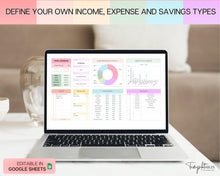Load image into Gallery viewer, Budget by Paycheck Google Sheets Spreadsheet | Biweekly Zero Based Budget Tracker | Colorful
