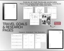 Load image into Gallery viewer, Digital Travel Planner for Kindle Scribe | Travel Journal with travel itinerary, trip templates, vacation diary, packing list &amp; planner for the Kindle Scribe
