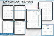 Load image into Gallery viewer, The 2 YEAR Digital Planner (2026 &amp; 2027) in soft BLUE. Daily Weekly, Monthly Planner &amp; Life Planner. Ideal for use on Goodnotes and iPad. Smart Apple Links
