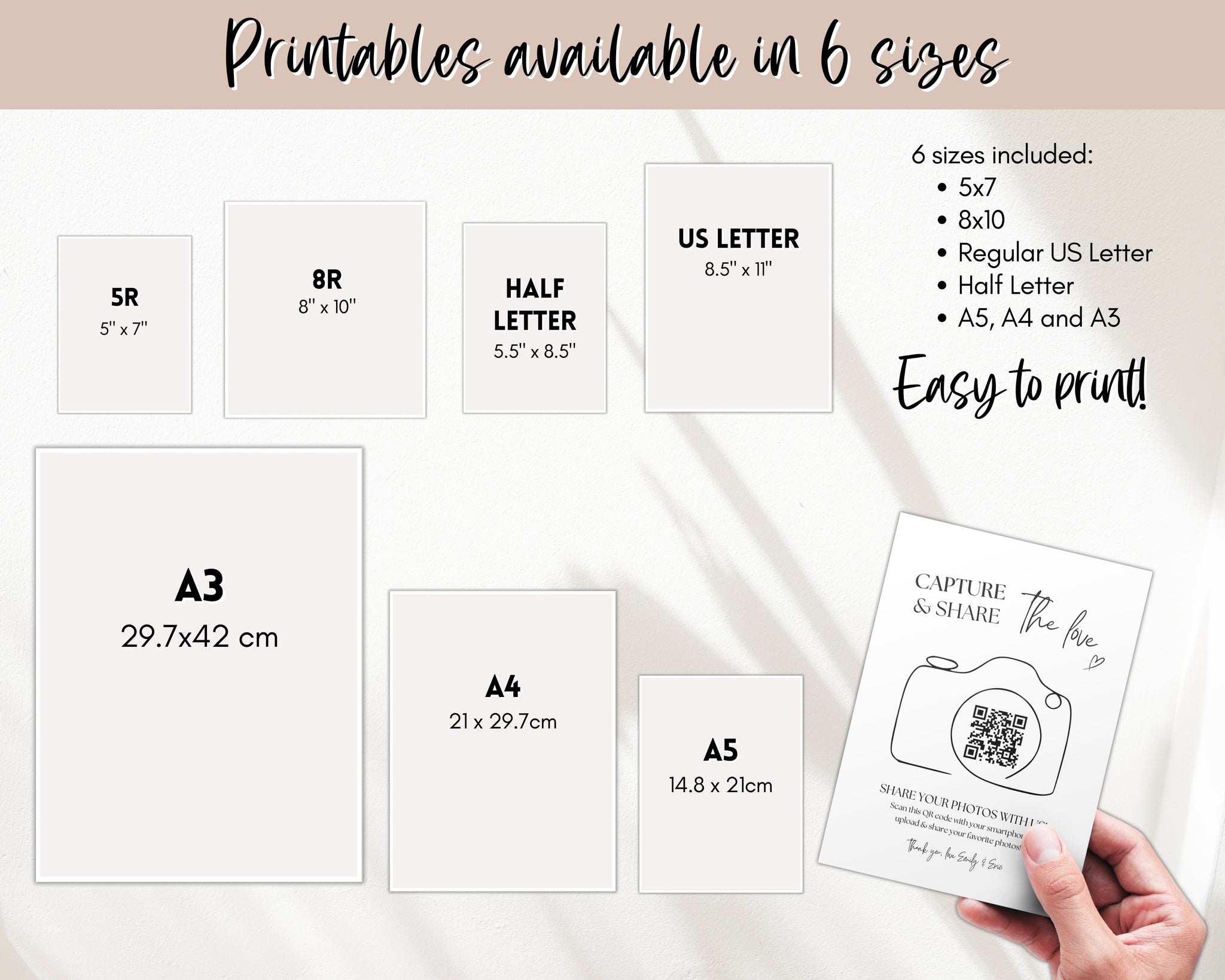 Typical wedding sign size | Honestweddingadvice.com