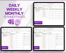 Load image into Gallery viewer, 2026 EDITABLE OneNote Planner, OneNote Template, Daily, Weekly, Monthly Planning for Windows, Adhd, Notebook, One Note
