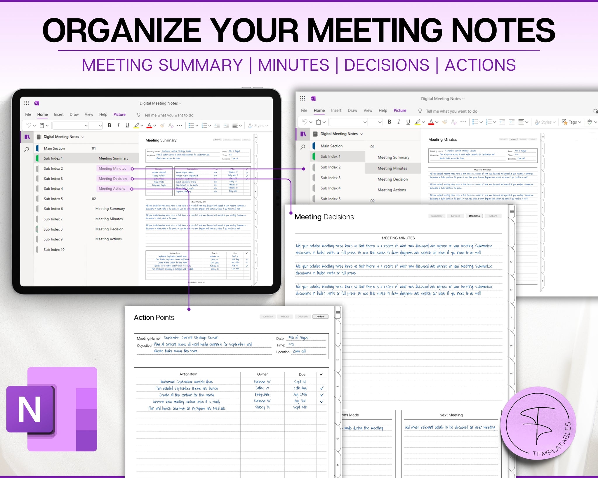 OneNote Meeting Notes Template | Perfect for Efficient Note-Taking!