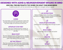 Load image into Gallery viewer, ADHD OneNote Digital Planner | OneNote Planner for Neurodivergent Adults. Comes with Brain Dump Templates, To Do Lists, Cleaning &amp; Daily Symptom Trackers | Perfect for One Note
