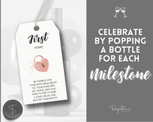 Load image into Gallery viewer, Marriage Milestone Wine Basket Tags | Printable Wine Bottle Gift Tag Labels for Newlyweds and Bridal Showers
