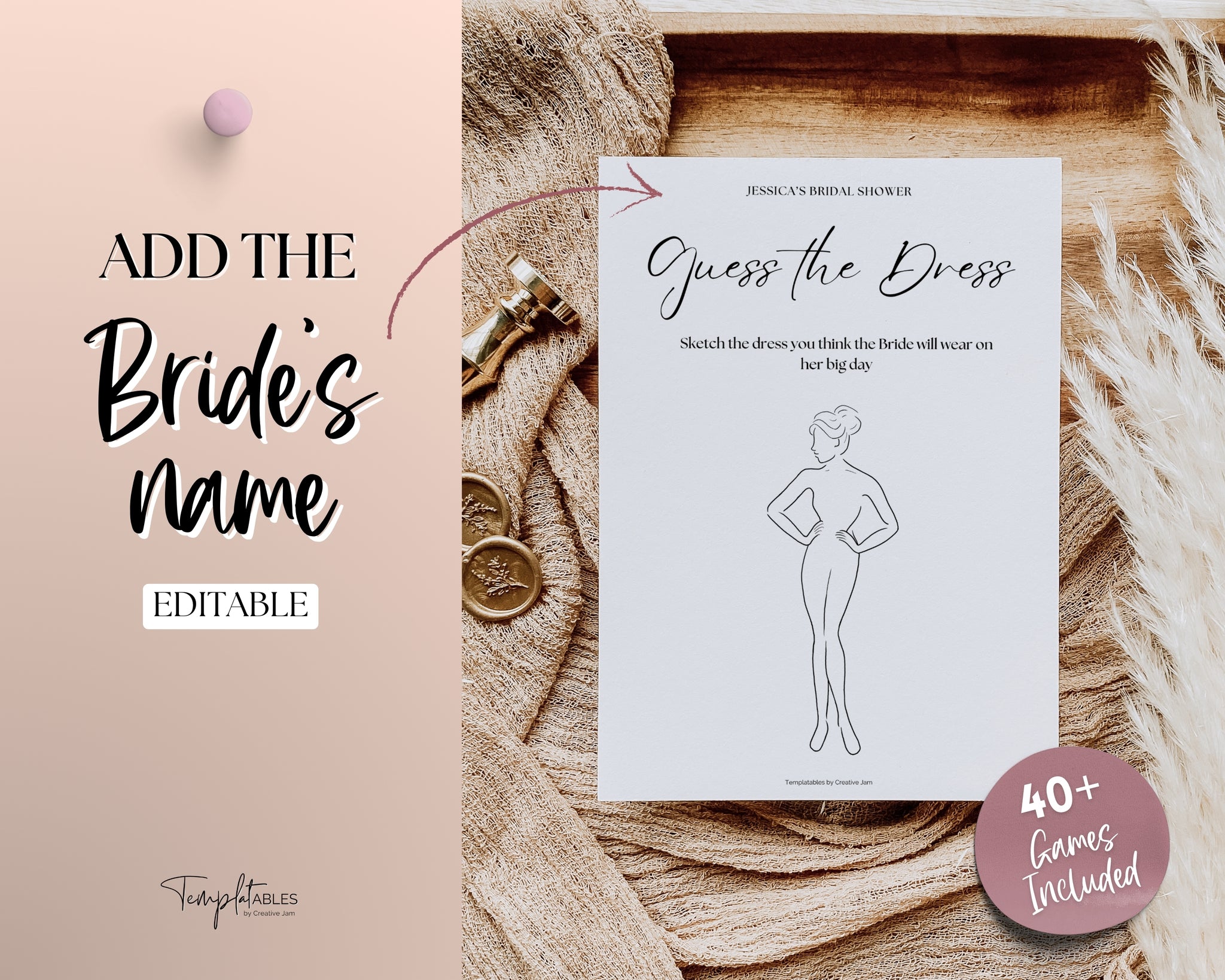 EDITABLE Bridal Shower Game BUNDLE | Editable templates in Canva EDITABLE Bridal Shower Game BUNDLE | Editable templates in Canva