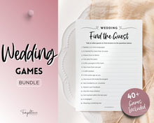 Load image into Gallery viewer, Wedding Table Games BUNDLE | 40 Wedding Games including Reception Party Games, I Spy Wedding Game, Crossword, Advice, Ice Breaker &amp; Printable Games
