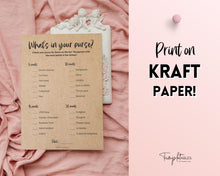 Load image into Gallery viewer, &#39;What&#39;s in your Purse?&#39; Bridal Shower Game Printable
