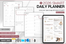 Load image into Gallery viewer, Productivity MEGA BUNDLE! 2026 Digital Planner Pack | Minimal Daily Planner, To Do List, Digital Notebook &amp; Meeting Notes, Smart Apple Links
