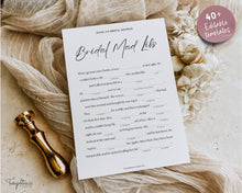 Load image into Gallery viewer, EDITABLE Bridal Shower Game BUNDLE | With 40+ Wedding Shower Games, Bachelorette Party, He said she said, Bridal Feud, Who knows the bride &amp; Bingo
