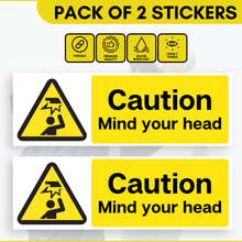 Load image into Gallery viewer, CCTV in Operation Stickers (Pack of 2) 5 x 15cm | Weatherproof Self Adhesive Security Camera Warning Sign

