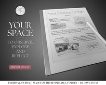 Load image into Gallery viewer, Daily Journal for the reMarkable | Digital Hyperlinked Lined Notebook
