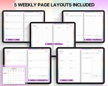 Load image into Gallery viewer, 2025 COLORFUL Digital Planner | GoodNotes Planner With Daily, Weekly &amp; Monthly Planner | Undated Life Planner For Notability &amp; iPad
