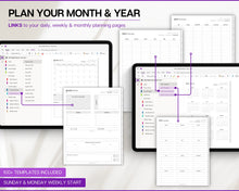 Load image into Gallery viewer, 2024 OneNote Digital Planner | OneNote Template for Daily, Weekly &amp; Monthly Planning | Minimalist
