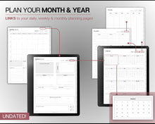 Load image into Gallery viewer, UNDATED Daily Planner for Kindle Scribe | Includes templates for Kindle Scribe, Weekly &amp; Monthly Planner, Undated Planner, Kindle Planner &amp; Digital Journal
