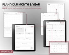 Load image into Gallery viewer, Kindle Scribe UNDATED Daily Planner | Includes Kindle Scribe templates, Weekly &amp; Monthly Planner, Undated Planner, Kindle Planner &amp; Digital Journal
