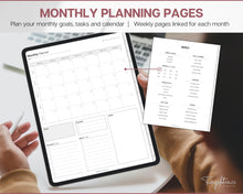 Load image into Gallery viewer, Undated Digital Planner | Daily, Weekly, Monthly Planner for iPad &amp; GoodNotes | Mono
