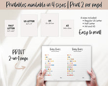 Load image into Gallery viewer, Printable Baby Emoji Game | Includes Emoji Pictionary Baby Shower Game, Baby Emoji Game &amp; Printable Baby Shower Games Template | Perfect for Minimalist | Boho | Woodland
