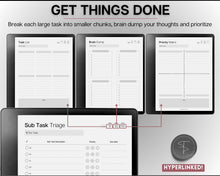 Load image into Gallery viewer, To Do List templates for Kindle Scribe | Digital TO DO LISTS with 9 hyperlinked templates, Weekly planner, Daily Calendar, adhd to do list &amp; tasks

