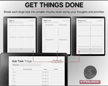 Load image into Gallery viewer, Kindle Scribe To Do List templates | Digital TO DO LISTS with 9 hyperlinked Kindle Scribe templates, Weekly planner, Daily Calendar, adhd to do list &amp; tasks| Mono
