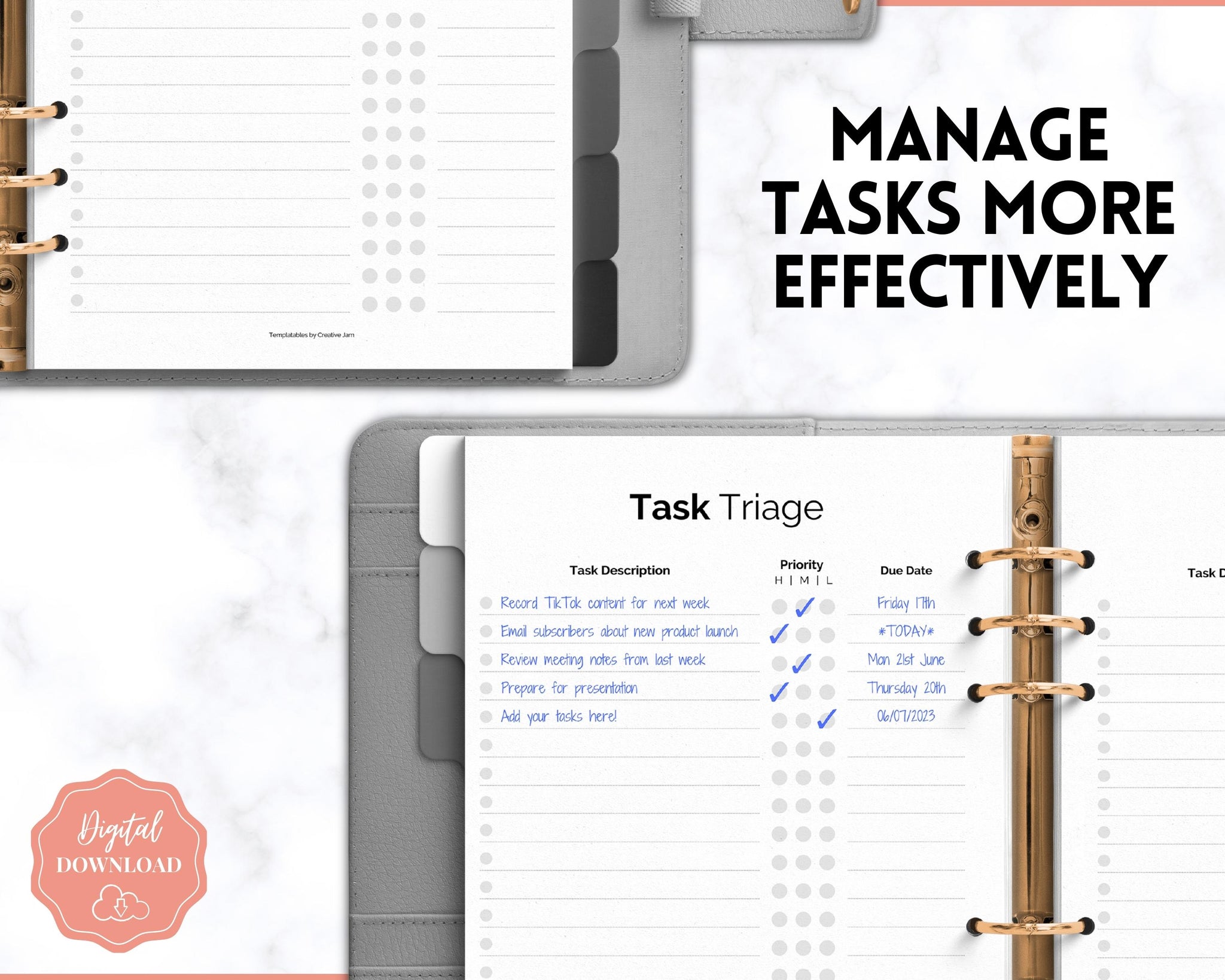 Task Triage Task Triage: Prioritize with To-Do List & Brain Dump Digital Templates