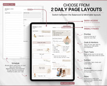 Load image into Gallery viewer, 2023 2024 Ultimate Digital Planner | Daily, Weekly, Monthly Planner for iPad &amp; GoodNotes, That Girl Aesthetic | Mono
