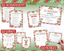 Load image into Gallery viewer, 2023 Elf on the Shelf Kit Bundle | With Elf Welcome Letter, Elf Warning, Elf Arrival, Elf Notes, Elf Games, Printables and Xmas Ideas for Festive Fun!
