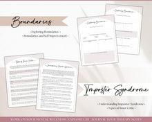 Load image into Gallery viewer, Self Therapy Journal Printable | 30+ Pages of Self-Therapy Workbook, Based on CBT, Guided Journal Prompts, Printable Worksheets, Shadow Work and Mindfulness!
