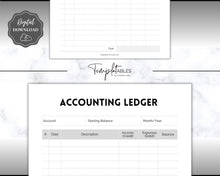 Load image into Gallery viewer, Printable Accounting Ledger for Small Businesses | Small Business Bookkeeping Template
