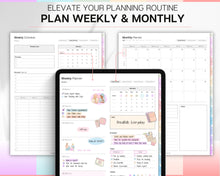 Load image into Gallery viewer, COLORFUL Weekly Digital Planner | 2024 Digital Planner, Life Planner &amp; Weekly Schedule | For iPad, GoodNotes &amp; Notability | Undated
