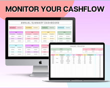 Load image into Gallery viewer, Checkbook Register Spreadsheet | Google Sheets Check Register with Bill, Expenses, Credit Card, Income, Spending Tracker &amp; Finance Template
