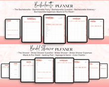 Load image into Gallery viewer, Digital Maid of Honor Planner | Matron of Honor Digital Planner, MOH Binder Book, Wedding Checklist, Bridal Shower, Bachelorette &amp; GoodNotes
