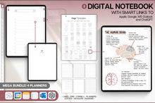 Load image into Gallery viewer, Productivity MEGA BUNDLE! 2026 Digital Planner Pack | Minimal Daily Planner, To Do List, Digital Notebook &amp; Meeting Notes, Smart Apple Links
