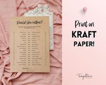 Load image into Gallery viewer, &#39;Would She Rather?&#39; Bridal Shower Game Printable
