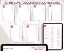 Load image into Gallery viewer, Pink 2024 Digital Planner | Includes PINK GoodNotes Planner, Daily Weekly, Monthly Planner, Undated Life Planner, Notability Planner &amp; iPad Planner!
