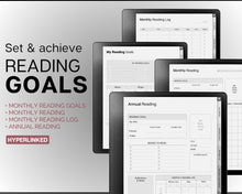 Load image into Gallery viewer, Digital Reading Journal | Templates made for the Kindle Scribe with Digital Reading Planner, Digital Book Journal, Reading Log, Book Tracker, Book Review
