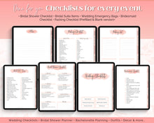 Load image into Gallery viewer, Digital Maid of Honor Planner | Matron of Honor Digital Planner, MOH Binder Book, Wedding Checklist, Bridal Shower, Bachelorette &amp; GoodNotes
