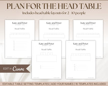 Load image into Gallery viewer, EDITABLE Wedding Seating Chart Templates | Round &amp; Rectangle Tables, Head Table, Seating Arrangement, Wedding Planner &amp; Seat Map for Reception
