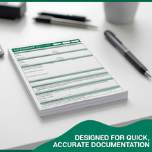 Load image into Gallery viewer, Accident Report Desk Pad – 50 Page GDPR Compliant Workplace Accident Book | Health &amp; Safety Incident Reporting Pad | A5
