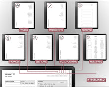 Load image into Gallery viewer, UNDATED Daily Planner for Kindle Scribe | Includes templates for Kindle Scribe, Weekly &amp; Monthly Planner, Undated Planner, Kindle Planner &amp; Digital Journal
