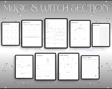Load image into Gallery viewer, 2024 Digital Witch Planner | Includes Witch Journal, Moon Calendar, Tarot Journal, Spell Book, Grimoire &amp; Witchcraft | Perfect for GoodNotes &amp; iPad
