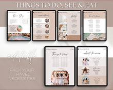 Load image into Gallery viewer, Bachelorette Itinerary Template | eBook Itinerary for Weekend Girls Trip away for hen party&#39;s &amp; bachelorettes!
