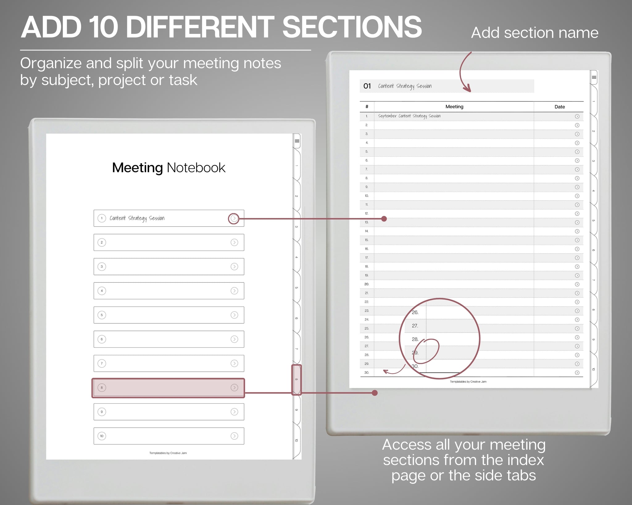 Digital Meeting Notes Template for Supernote | Organize Seamlessly!
