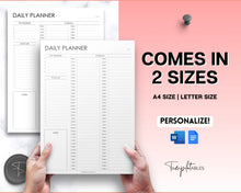 Load image into Gallery viewer, EDITABLE 15 Minute Planner | Includes 15 Minutes Daily Planner, 15 Minute Tracker, Half Hour, Hourly, Time Block Template &amp; Undated Appointment Tracker
