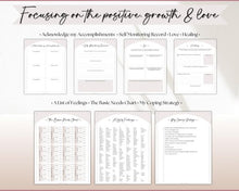 Load image into Gallery viewer, Self Therapy Journal Printable | 30+ Pages of Self-Therapy Workbook, Based on CBT, Guided Journal Prompts, Printable Worksheets, Shadow Work and Mindfulness!

