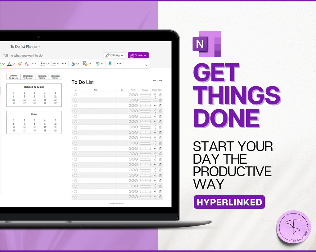 OneNote To Do List Template | Elevate your productivity with this template!