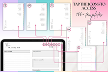 Load image into Gallery viewer, 2026 Digital FITNESS planner, GoodNotes Fitness Planner, Fitness Journal, Weight Loss Tracker, iPad Workout Planner, Wellness Template (Colorful)
