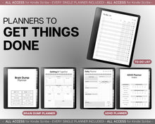 Load image into Gallery viewer, ALL ACCESS pack for Kindle Scribe | Template Bundle | 2025 Daily Planner, Digital To Do List, Meeting Minutes, Journal &amp; Notebook, Calendar &amp; Task List
